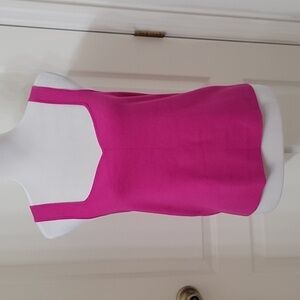 Marled Size XL Magenta Sweetheart Neckline Tank / Sleeveless Knit Sweater NEW